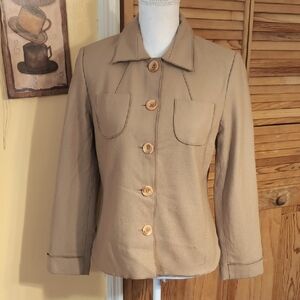 Vintage Harve Benard Sport Classic Tan Camel Women's Jacket Blazer M 10